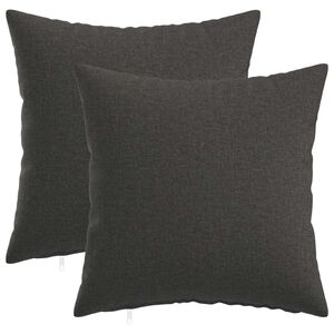 vidaXL Housse de coussin 2 pcs HEERLEN Gris fonc&eacute; 35 x 35 cm