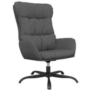 vidaXL Chaise de relaxation Gris fonc&eacute; Tissu