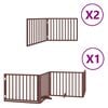 vidaXL Barri&egrave;re pour chien porte pliable 8 panneaux bois de peuplier