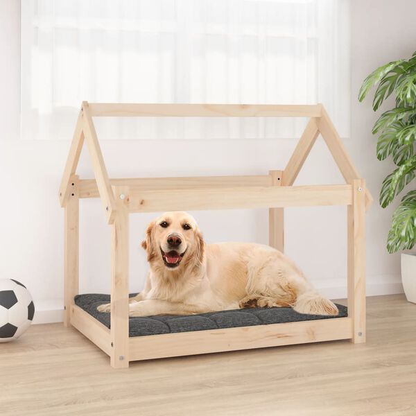 vidaXL Lit pour chien 81x60x70 cm Bois de pin solide