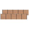 vidaXL Ensemble de Cl&ocirc;ture 10 pc 1737 x 186 cm WPC et Aluminium Marron
