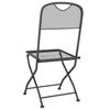 vidaXL Chaises pliables jardin lot de 2 Maille m&eacute;tallique Anthracite