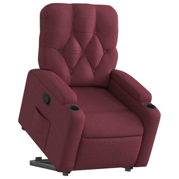 vidaXL Fauteuil inclinable rouge bordeaux tissu