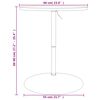 vidaXL Table de bar noir 60x60x90 cm bois d'ingénierie et acier chromé