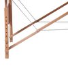 vidaXL Table de massage pliable Blanc cr&egrave;me 4 zones avec cadre en bois