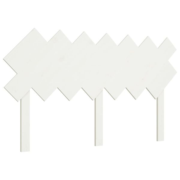 vidaXL T&ecirc;te de lit Blanc 151,5x3x81 cm Bois massif de pin