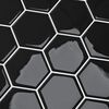 vidaXL Carreau hexagonal 50 pcs Noir 30 x 30 cm Polyur&eacute;thane et PET