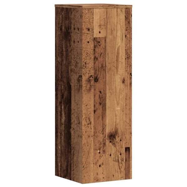 vidaXL Support pour plantes vieux bois 33x33x100 cm bois d'ing&eacute;nierie