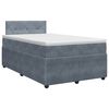 vidaXL Lit boxspring avec matelas Gris fonc&eacute; 120 x 190 cm Velours