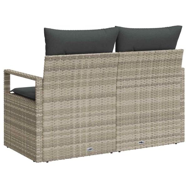 vidaXL Canapé de jardin avec coussin 120 x 62 x 69 cm polyrotin