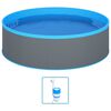 vidaXL Piscine avec &eacute;cumoire suspendue et pompe 350x90 cm Gris