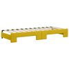vidaXL Lit de jour avec lit gigogne et matelas jaune 80x200 cm velours