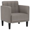 vidaXL Fauteuil avec accoudoirs tissu taupe 53 cm