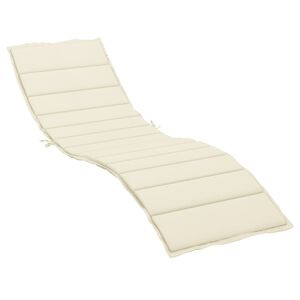 vidaXL Coussin de chaise longue cr&egrave;me 200x70x3 cm tissu oxford