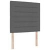 vidaXL T&ecirc;te de lit LED avec bandes LED Gris fonc&eacute; 100 cm tissu