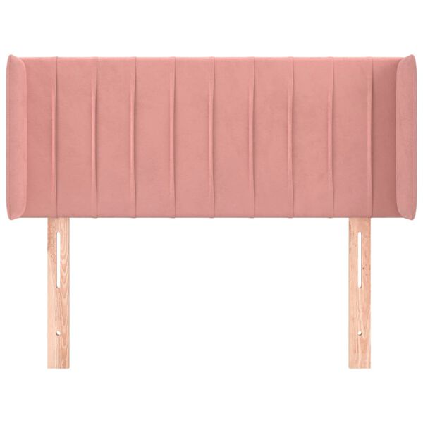 vidaXL T&ecirc;te de lit avec oreilles Rose 83x16x78/88 cm Velours