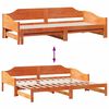vidaXL Lit de jour et lit gigogne sans matelas 90x190 cm bois massif