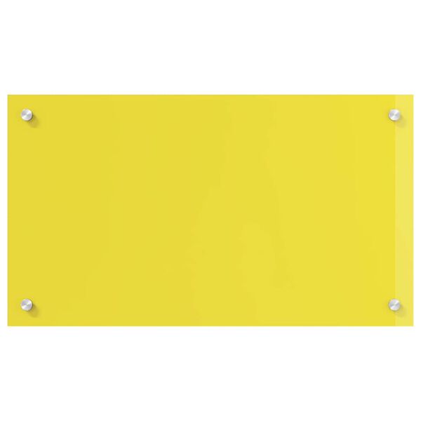 vidaXL Protection de cuisine 2 pcs Jaune 70 x 40 cm verre tremp&eacute;