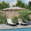 vidaXL Parasol Roma Taupe 286 x 285 x 270 cm Aluminium et polyester