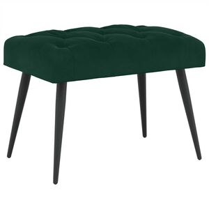 vidaXL Banc avec capitonnage bouton Vert fonc&eacute; 60 x 40 x 45 cm Velours