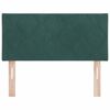 vidaXL T&ecirc;te de lit avec t&ecirc;te de lit Vert fonc&eacute; 90 cm Velours