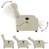 vidaXL Fauteuil de massage inclinable cr&egrave;me similicuir