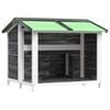 vidaXL Chenil gris 96x87x80,5 cm bois de pin solide