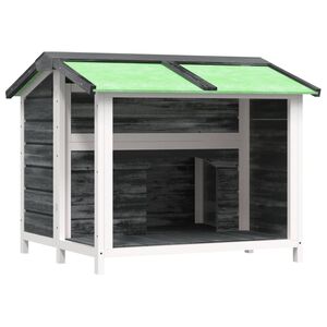 vidaXL Chenil gris 96x87x80,5 cm bois de pin solide
