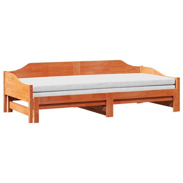 vidaXL Lit de jour et lit gigogne sans matelas 90x190 cm bois massif