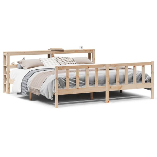vidaXL Cadre de lit sans matelas 200x200 cm bois massif de pin