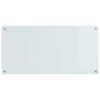 vidaXL Protection de cuisine Blanc 100 x 50 cm verre trempé
