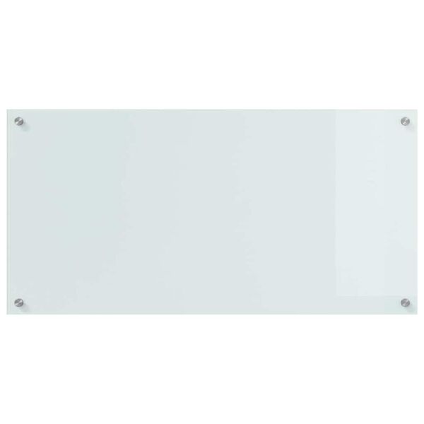 vidaXL Protection de cuisine Blanc 100 x 50 cm verre trempé