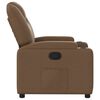 vidaXL Fauteuil inclinable Marron Tissu