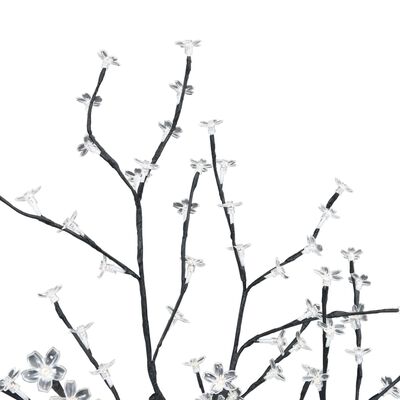 vidaXL Sapin de Noël 128 LED bleu Cerisier en fleurs 120 cm