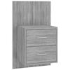 vidaXL Table de chevet murale Sonoma gris