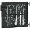 vidaXL Porte de Jardin Noir 85 x 100 cm Acier peint par poudre