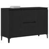 vidaXL Buffet Ch&ecirc;ne noir 104 x 35 x 70 cm Bois d'ing&eacute;nierie