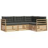 vidaXL Ensemble de canap&eacute;s d'ext&eacute;rieur 4 pc Blanc et anthracite
