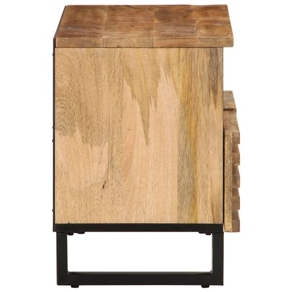 vidaXL Meuble TV 70x34x46 cm bois massif de manguier brut
