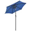 vidaXL Parasol de jardin avec lumières LED bleu azuré aluminium
