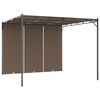 vidaXL Belv&eacute;d&egrave;re de jardin avec rideau lat&eacute;ral 3x3x2,25 m Taupe