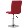 vidaXL Chaise pivotante de salle &agrave; manger Rouge bordeaux Tissu