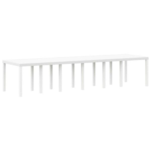 vidaXL Ensemble de salle à manger pour jardin 15 pcs Blanc Rattan Polt