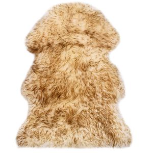 vidaXL Tapis en peau de mouton 60 x 90 cm M&eacute;lange de marron