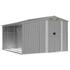 vidaXL Abri de jardin gris 277x279x179 cm acier galvanis&eacute;