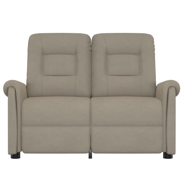 vidaXL Fauteuil de massage inclinable &agrave; 2 places gris clair