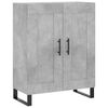 vidaXL Buffet haut Gris b&eacute;ton 69,5x34x180 cm Bois d'ing&eacute;nierie