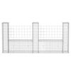 vidaXL Panier de gabion en forme de U Acier galvanis&eacute; 240x20x100 cm