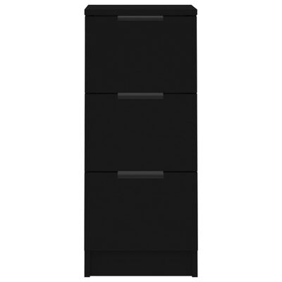 vidaXL Buffet noir 30x30x70 cm bois d'ingénierie