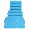 vidaXL Ensemble de serviettes FROGN 8 pcs turquoise 360 g/m&sup2;